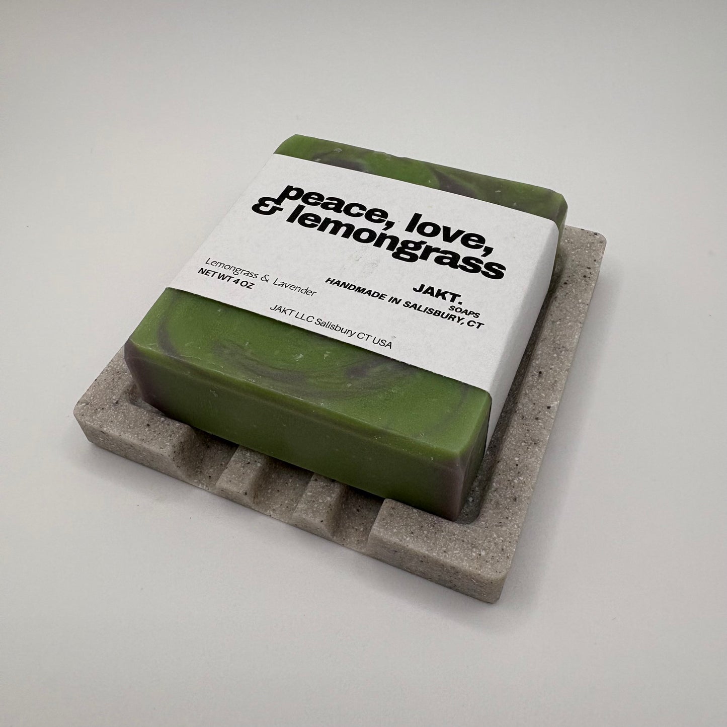 Speckled Light Gray & White Corian Soap Dish